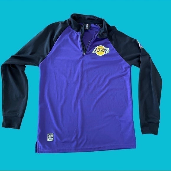 Nba Los Angeles Lakers 1/4 Zip Purple/Black Jacket Size: Medium